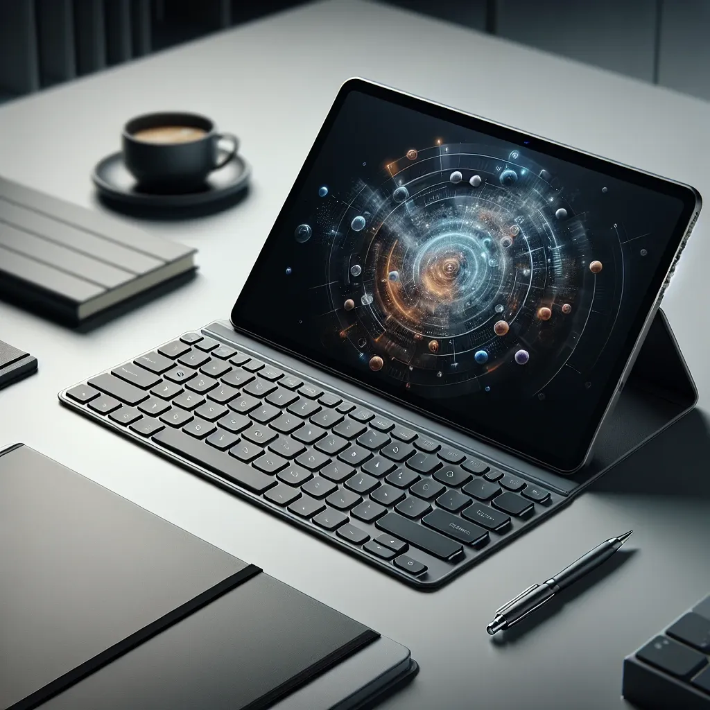 "Zagg Pro Keys 2 keyboard case for iPad Pro displayed on a sleek workspace, showcasing its design and functionality to enhance productivity and protection"