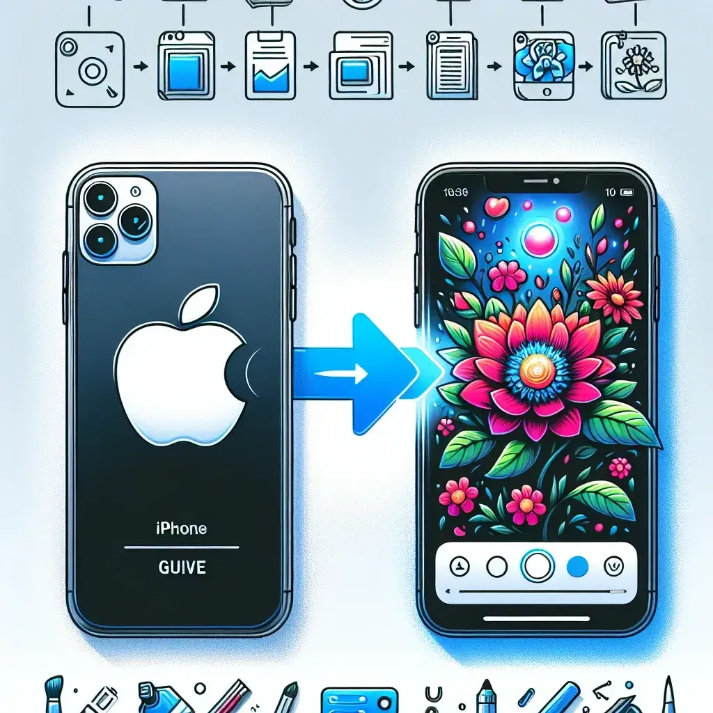 "Step-by-step process to convert HEIC to JPG on iPhone – visual guide illustrating the conversion settings and options on a smartphone"